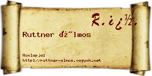 Ruttner Álmos névjegykártya